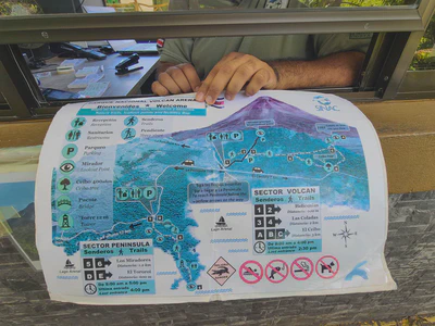 Picture of the Arenal Volcano National Park map.