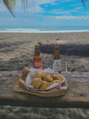 Empanadas on the beach