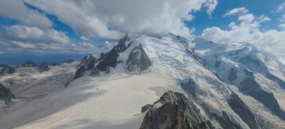 Face to face with Mont-Blanc.