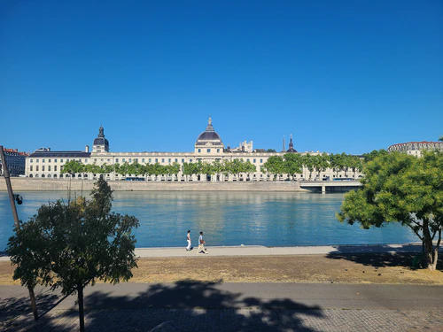 Leaving Lyon, looking across the Rhône