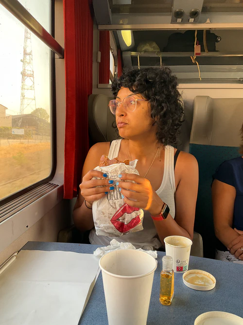 Breakfast on the train