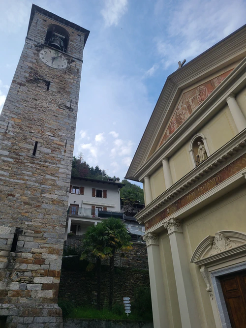 Cycling Italy - hillside village outside of Cannobio