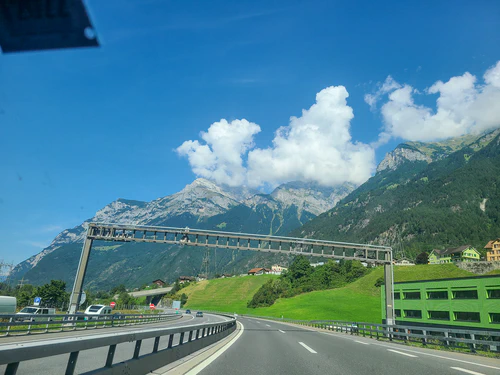 Fabulous views driving across the Alps back to Switzerland