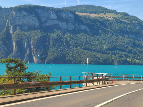 Fabulous views driving across the Alps back to Switzerland