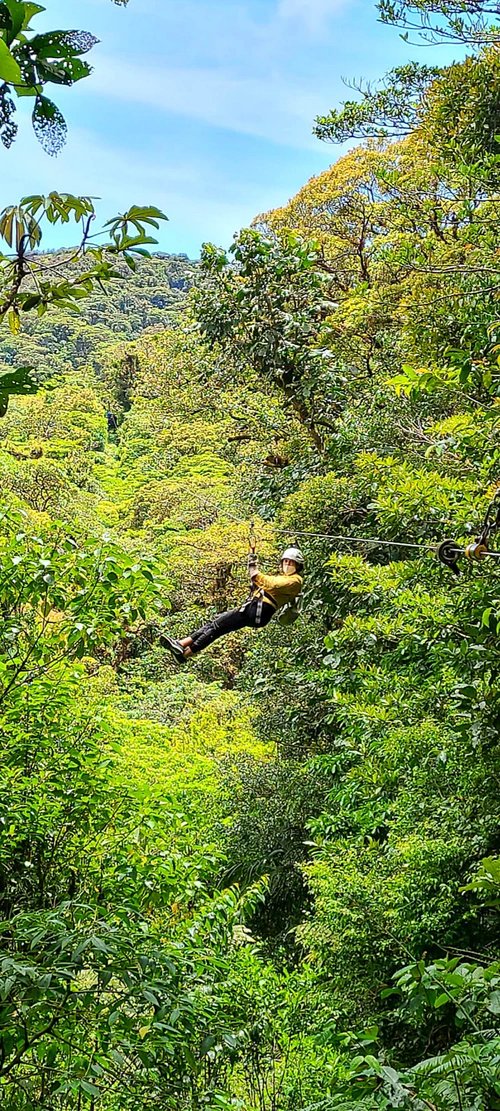 Mandeep on the zipline!