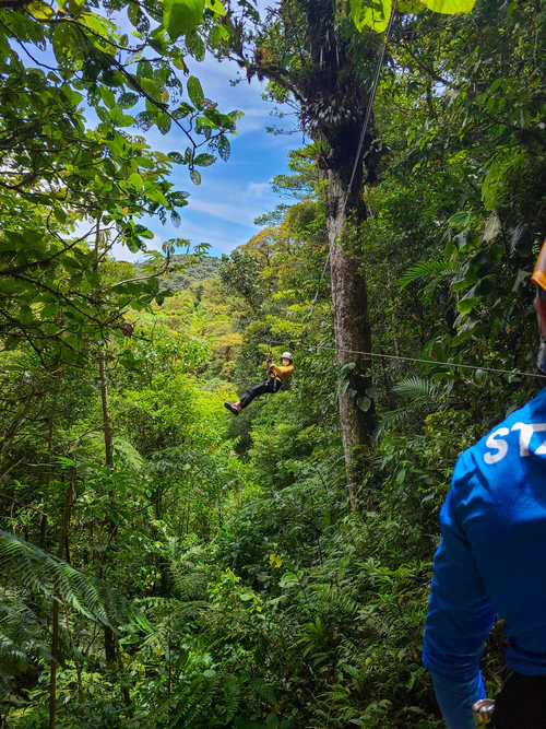 Mandeep on the zipline!